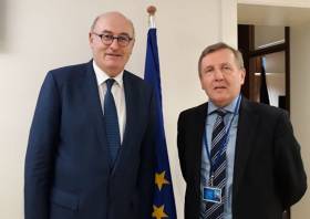 EU Commissioner Phil Hogan with Marine Minister Michael Creed