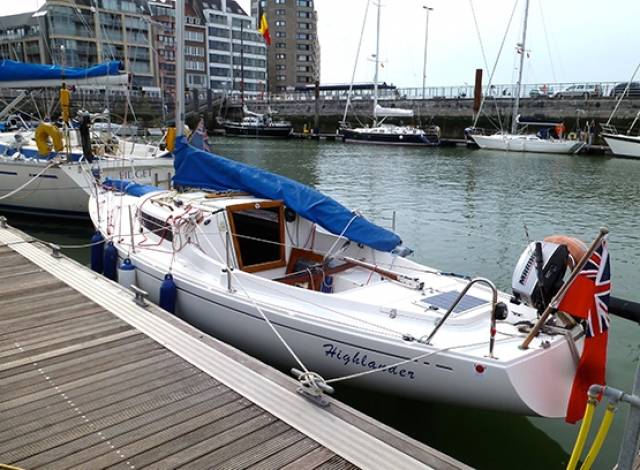 A thoroughbred H Boat in cruising use, seen in Ostend in Belgium ten days ago. (The boat pictured is not for sale)