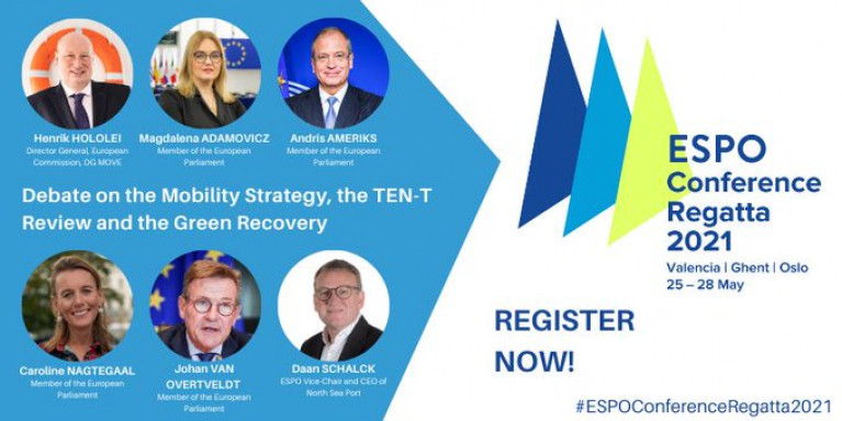An impressive line up of high level policy makers and MEPs will be part of the ESPO Conference Regatta 2021 when on 26 May, they are to discuss mobility &amp; strategy, ports, TEN-T review and the Green recovery. 