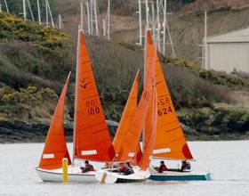 Tight racing for Squibs in the final of the Kinsale Yacht Club frostbites