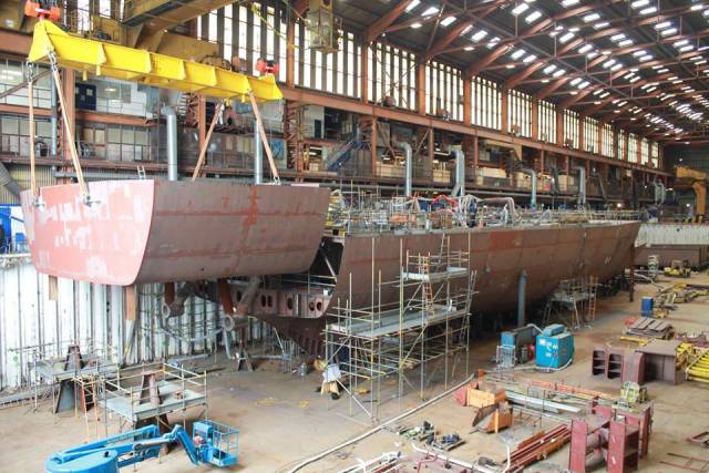 The historic UK shipyard at Appledore could reopen as early as December if a deal is secured at talks, say sources. AFLOAT adds the last vessel to be built at the north Devon shipyard was the OPV LÉ George Bernard Shaw, the fourth and final of the OPV90/P60 Class, which in April this year was commissioned by the Irish Naval Service.