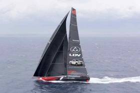 A few hours of sailing like this soon put LDV Comanche clear into the lead on the water in the Sydney-Hobart Race