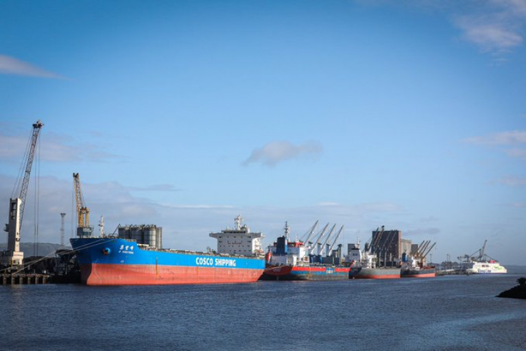 Bounce back at Belfast Harbour which has returned to pre-pandemic profit levels. Above Afloat adds of bulkers berthed and a Belfast-Birkenhead (Liverpool) ferry 