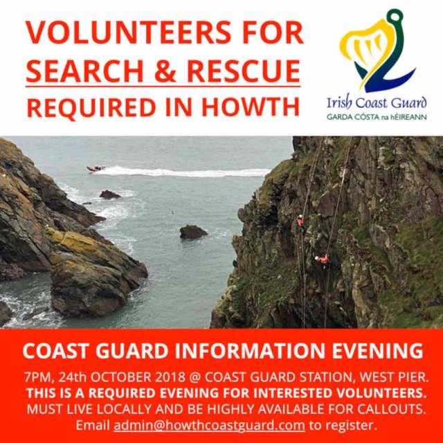 Volunteers Wanted For Howth Coast Guard