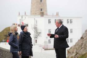 Pictured in a visit to Dublin hosted by The Commissioners of Irish Lights is HRH The Princess Royal with Ms Yvonne Shields O’Connor, Chief Executive, Commissioners of Irish Lights and Captain Robert McCabe, Director of Coastal Operations,Commissioners of Irish Lights at The Baily Lighthouse on Dublin Bay