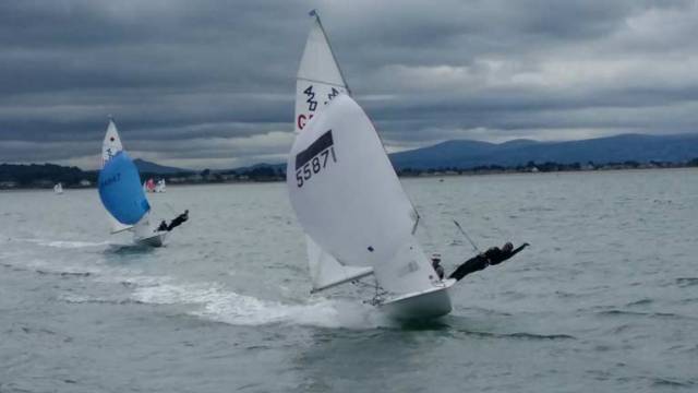 The GBR team of Alex Colquitt/Rebecca Coles show off their impressive speed at the Howth Championships