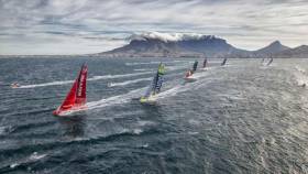 The VOR fleet at the start of Leg 2 from Cape Town to Abu Dhabi