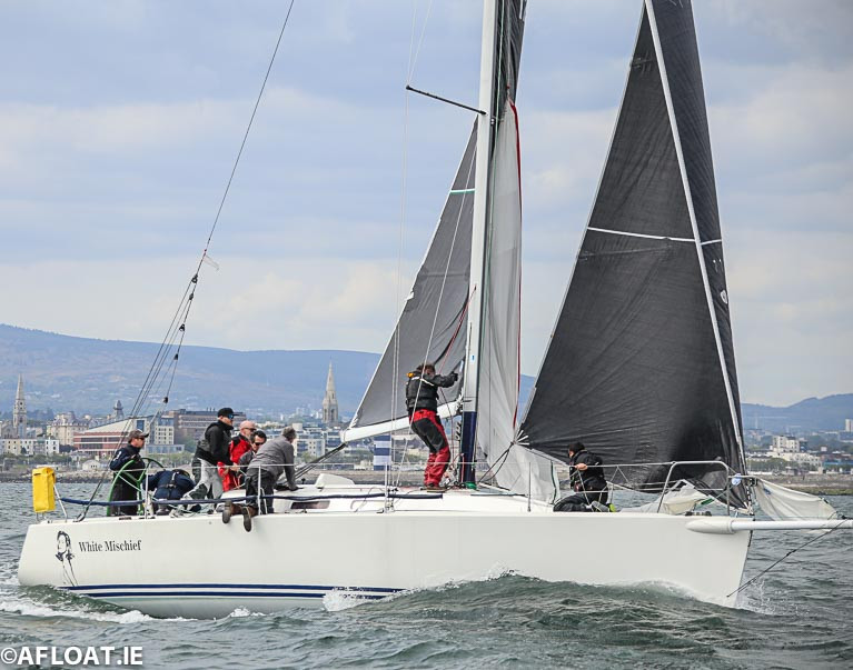 White Mischief was the Class One IRC winner of tonight&#039;s DBSC race on Dublin Bay