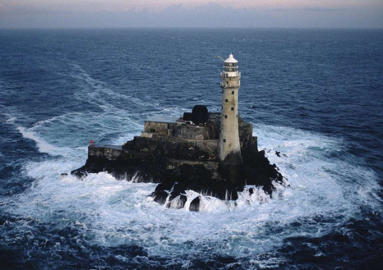 Challenging tides mark the distance between the West Cork mainland and Fastnet Rock