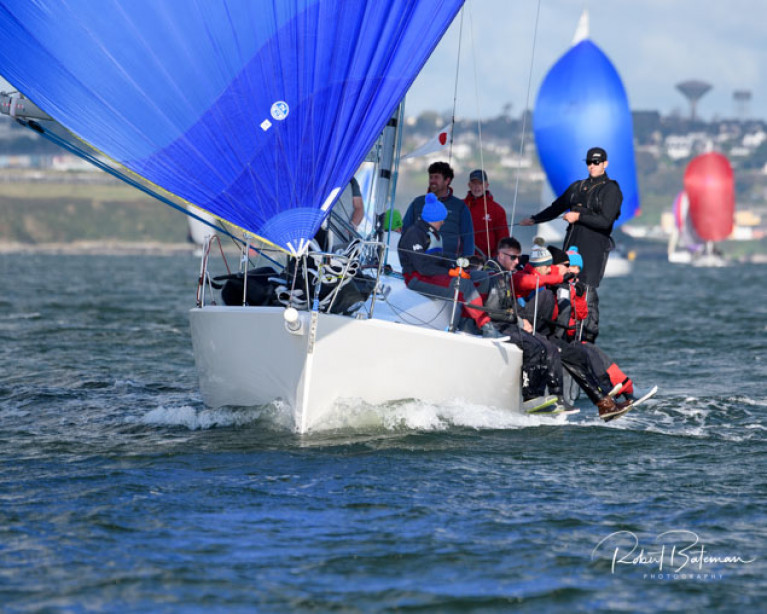 Brian Jones' Jelly Baby is last year's IRC One Autumn league winner. The J109 crew is defending its title on Sunday in Cork Harbour 