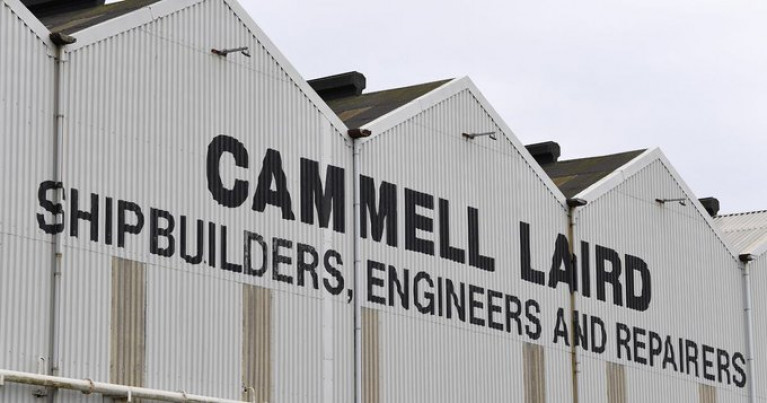 Bosses said they would now "embark on a programme of transformation" at the Birkenhead based Cammell Laird shipyard with building halls (above) at the Merseyside marine engineering facility.