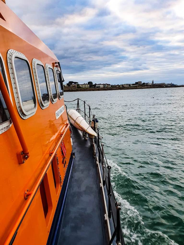 Dun Laoghaire Harbour RNLI rescued a kayaker who had capsized