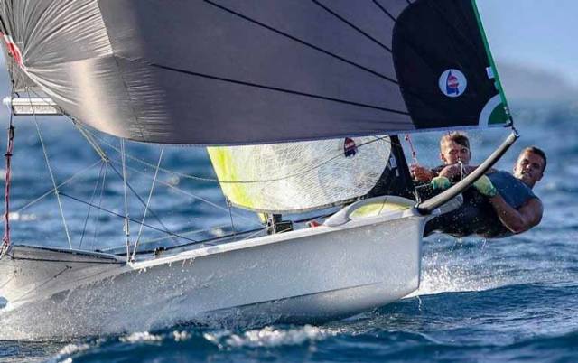 In the groove – everything went the Gold Medal way for Robert Dickson & Sean Waddilove at the 49er Under 23 Worlds to make them Sailors of the Month (Olympic) in September