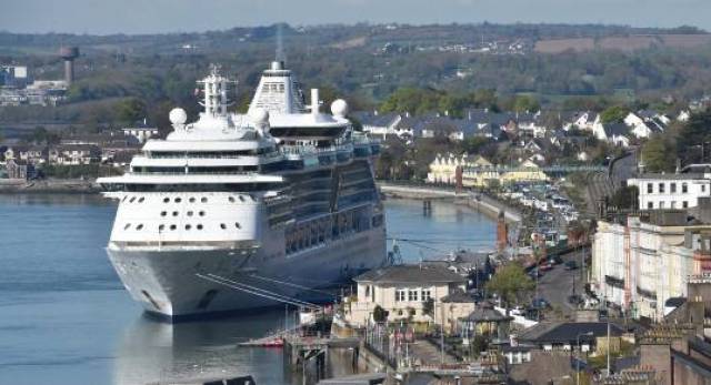 A cruise ship docked in Cobh last year. Afloat adds the caller is from operator Royal Caribbean International. 