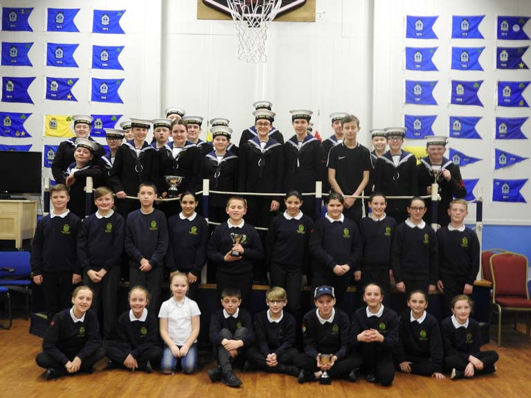 Bangor Sea Cadets after a Royal Navy parade