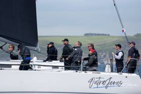 Howth Yacht Club&#039;s new J109 campaign Outrajeous (Richard Colwell and John Murphy) leads IRC One after day one of the Sovereign&#039;s Cup 