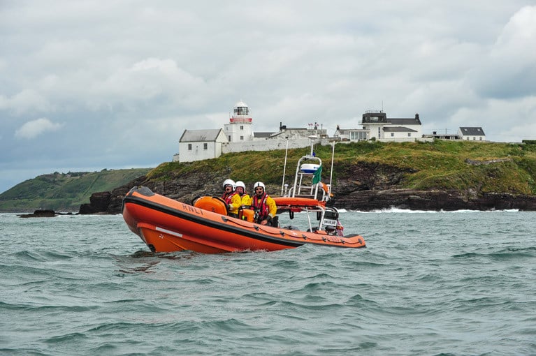 Crosshaven RNLI off Roches Point at the entrance to Cork Harbour