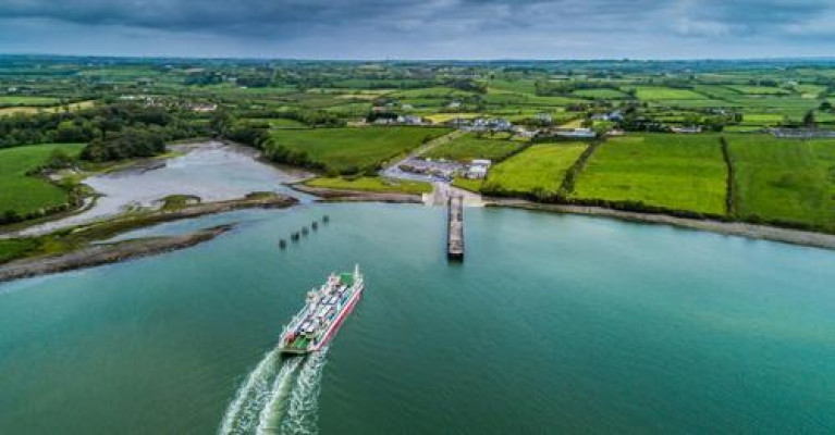Taskforce Boost to Shannon Estuary as terms of reference agreed for new group. Above the Shannon ferry which connects counties Limerick and Clare. 