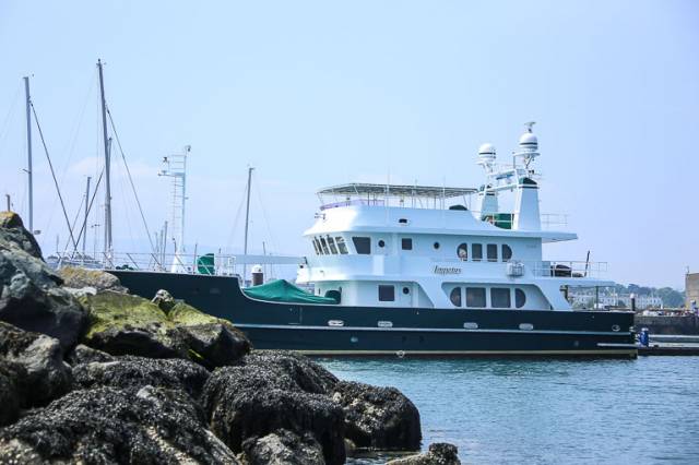 The 30m luxury yacht 'Impetus' is one of the first of this Summer's superyacht visits to Dun Laoghaire Marina