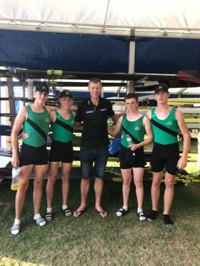 Olympic champion Mahe Drysdale with Neptune&#039;s Fawley crew 