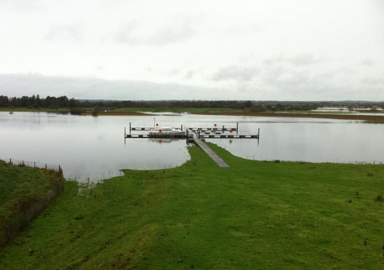 The WI jetty at Clonmacnoise is among a number closed for two weeks under localised restrictions in Midlands counties