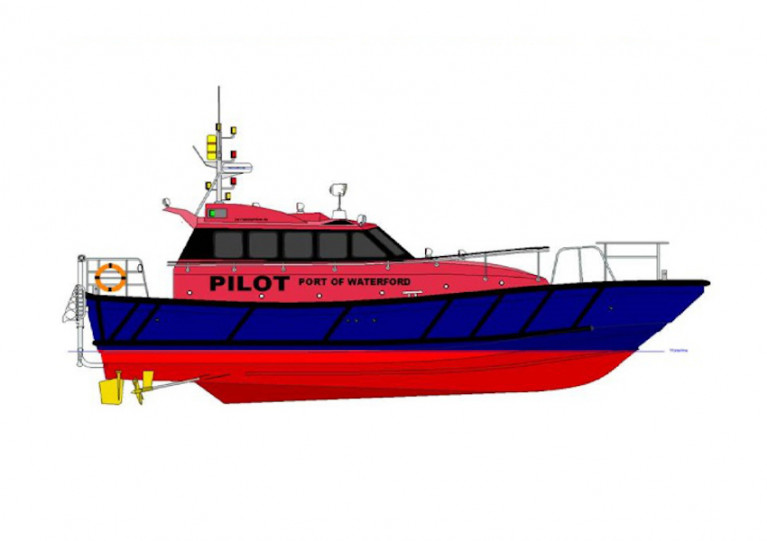 Artist’s impression of the new pilot boat for the Port if Waterford
