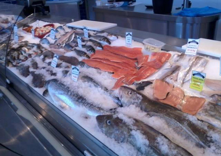 Fresh fish on sale at Keohanes’ in Bantry