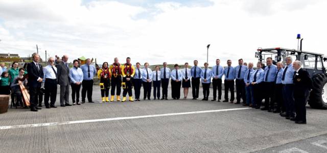 The Duke of Kent was greeted by Kilrush's volunteer lifeboat operations team, lifeboat crew  members and the local fundraising branch