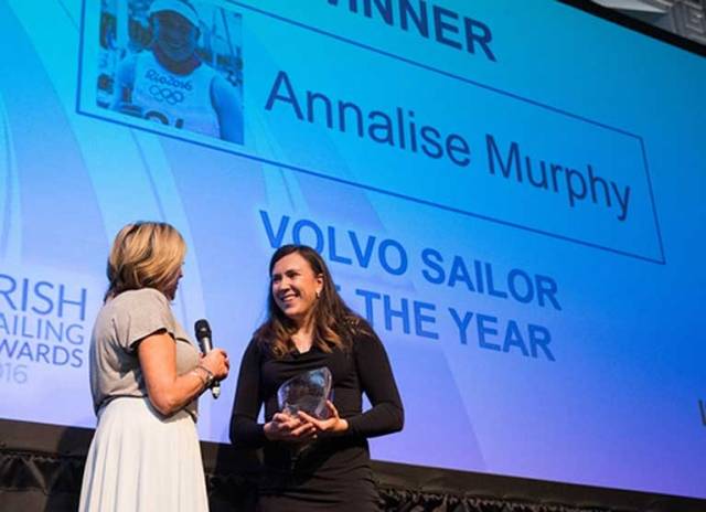 Oympic silver medallist Annalise Murphy was crowned Sailor of the Year at the RDS last week. The 26–year–old Dubliner goes in search of the Women's World Moth title in July