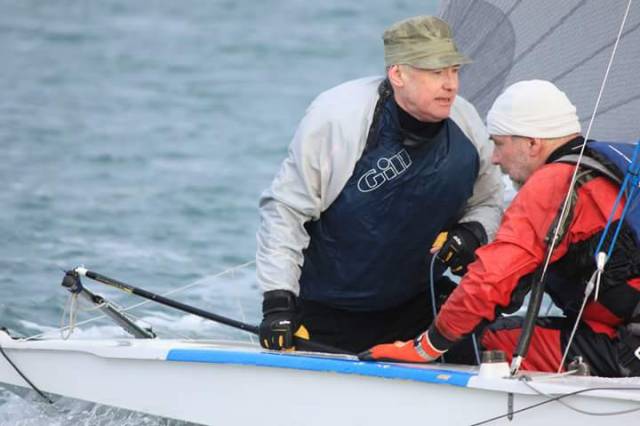 The India Trophy for the Most Improved Fireball combination in the season was awarded to Frank Miller & his crews Ed Butler & Grattan Donnelly, 14713; Dun Laoghaire Motor Yacht Club