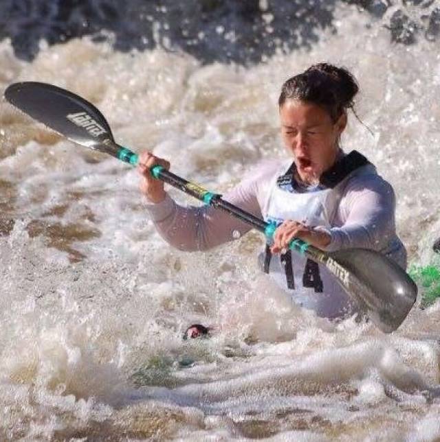 Jenny Egan in action at the Liffey Descent. 