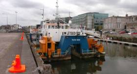 Water injection dredger &#039;Jetsed&#039; pictured in 2014 which returned to Cork this month for further dredging works. Afloat adds that another much larger Dutch flagged dredger, Volvox Olympia is also involved in such operations but downriver of the natural harbour. 