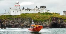 Crosshaven RNLI Inshore Lifeboat off Roches Point in Cork Harbour