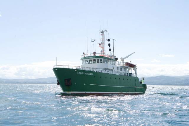 The RV Celtic Voyager is currently engaged in a survey of the Celtic Sea