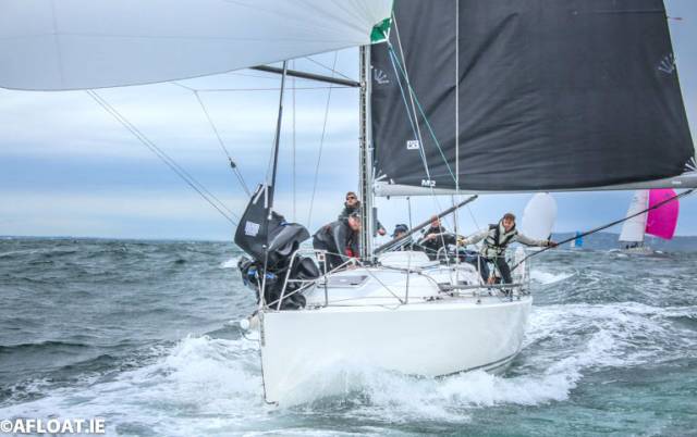 Howth Yacht Club J109 Outrajeous off Ballycotton in fourth place on IRC