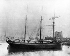The Schooner &#039;Result&#039; after completion in Carrickfergus 1893