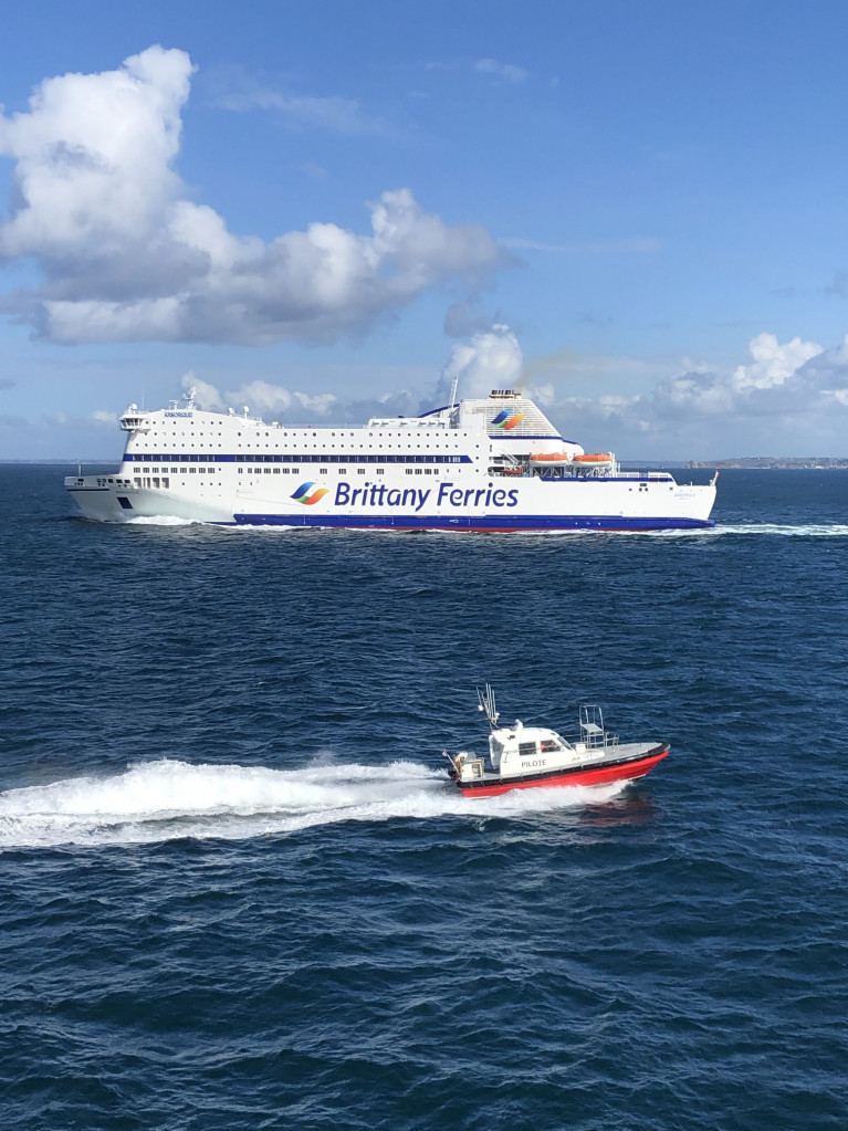 Major changes as Brittany Ferries is to lay-up two cruiseferries among them Armorique (above) currently serving Roscoff-Plymouth, due to a slump in passenger demand notably arising from the UK&#039;s Covid-19 quarantine from France. AFLOAT adds Armorique is scheduled to boost capacity on the Cork-Roscoff route (albeit in 2021) running in tandem with flagship Pont-Aven currently maintaining &#039;seasonal&#039; sailings linking Ireland and France and remains unaffected with these latest operational changes elsewhere. Also above in French waters is a pilot cutter. 