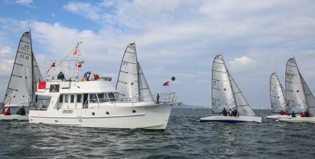 The Northern Ireland RS Elite fleet competing at the 2017 Dun Laoghaire Regatta