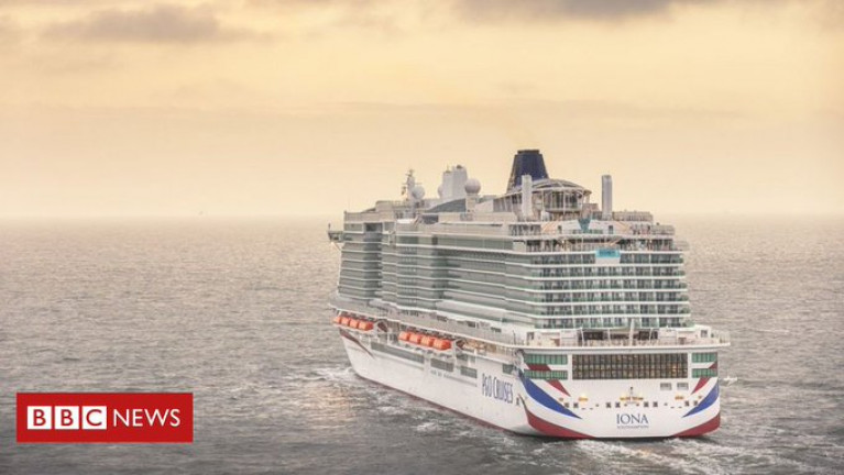 P&O Cruises newbuild cruise ship was greeted by a water salute as it sailed into the Port of Southampton. 