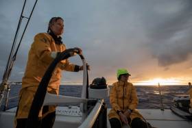 Day 8 of Leg 6 on board Turn the Tide on Plastic, with Dee Caffari and Annalise Murphy on the sunrise watch