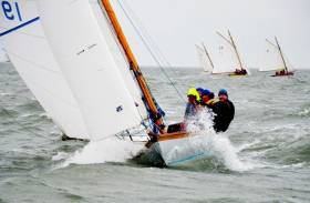 Never mind the weather, the sailing is great. The wind rises, the rain sets in, and the crew of the Howth 17 Isobel are having a ball in Saturday’s race of the Beshoff Motors Howth Autumn League, in which they finished third in class