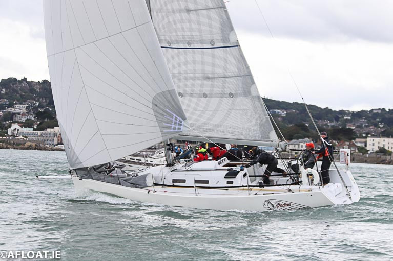  Simon Knowles' J/109 Indian has put in a gallant showing for Howth to take fourth overall in this year's only big offshore race, the Fastnet 450