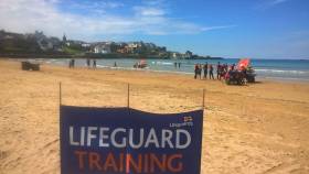RNLI lifeguards on beach patrol