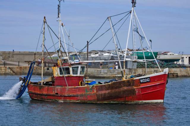 A fishing vessel in Howth Harbour