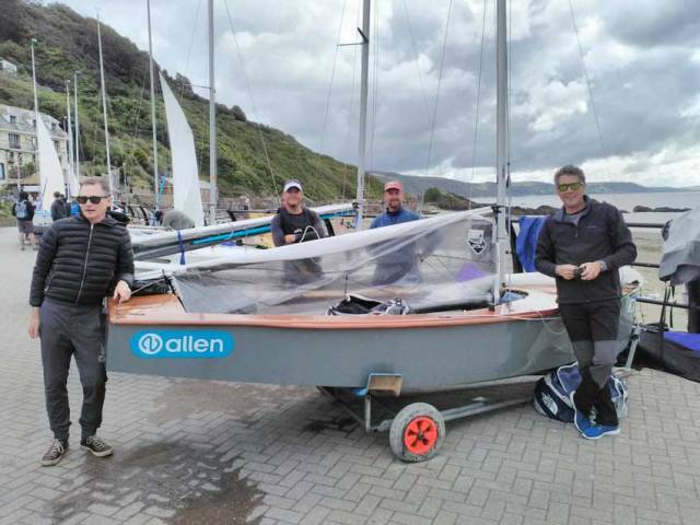 Moville’s McGuinness brothers with Sligo’s Keith Louden and Alan Thomson in a relaxed mood at the GP14 British Nationals in Looe