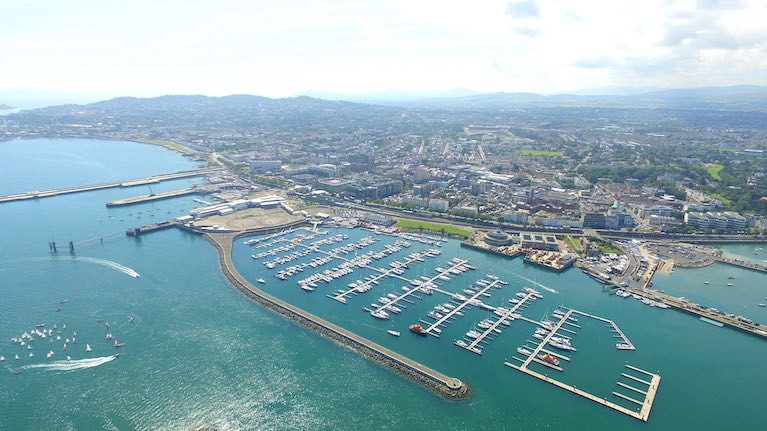 Dun Laoghaire Harbour on Dublin Bay is Ireland's largest boating centre with capacity for over 800 boats in the town marina