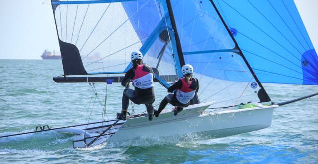 Annalise Murphy and Katie Tingle who will compete in next year's World Cup Series