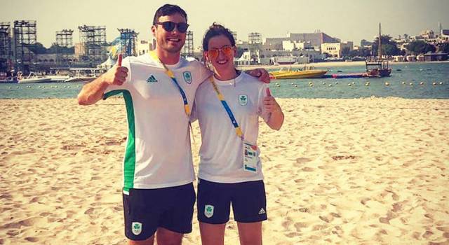 David O’Caoimh and Nicole Carroll at the ANOC World Beach Games