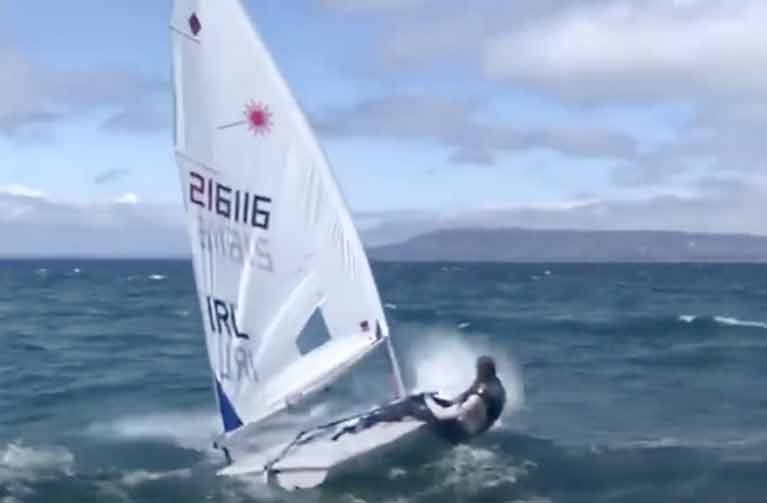 Howth's Eve McMahon shows off her sailing Laser Radial technique in the video below