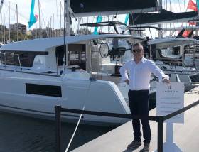 Ross O&#039;Leary of MGM Boats on the Lagoon stand at this week&#039;s Barcelona Boat Show